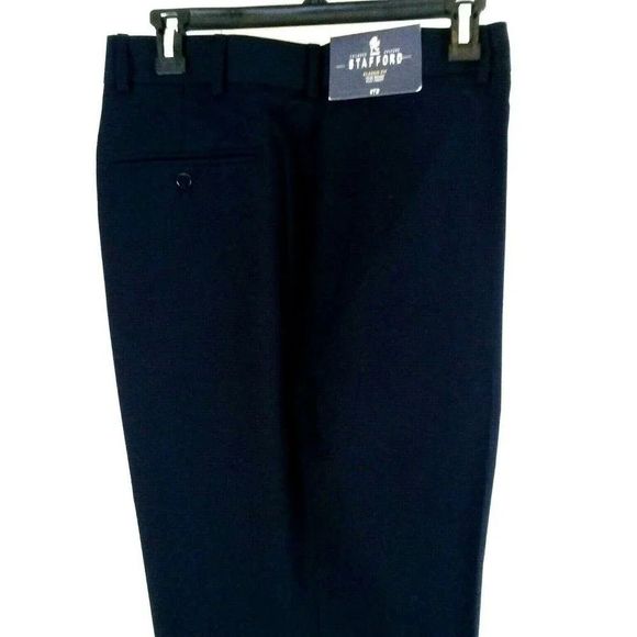 Bundle “3 x $20" NWT STAFFORD $70 Flat-Front Dress Pants 42" x 30" - Picture 4 of 8